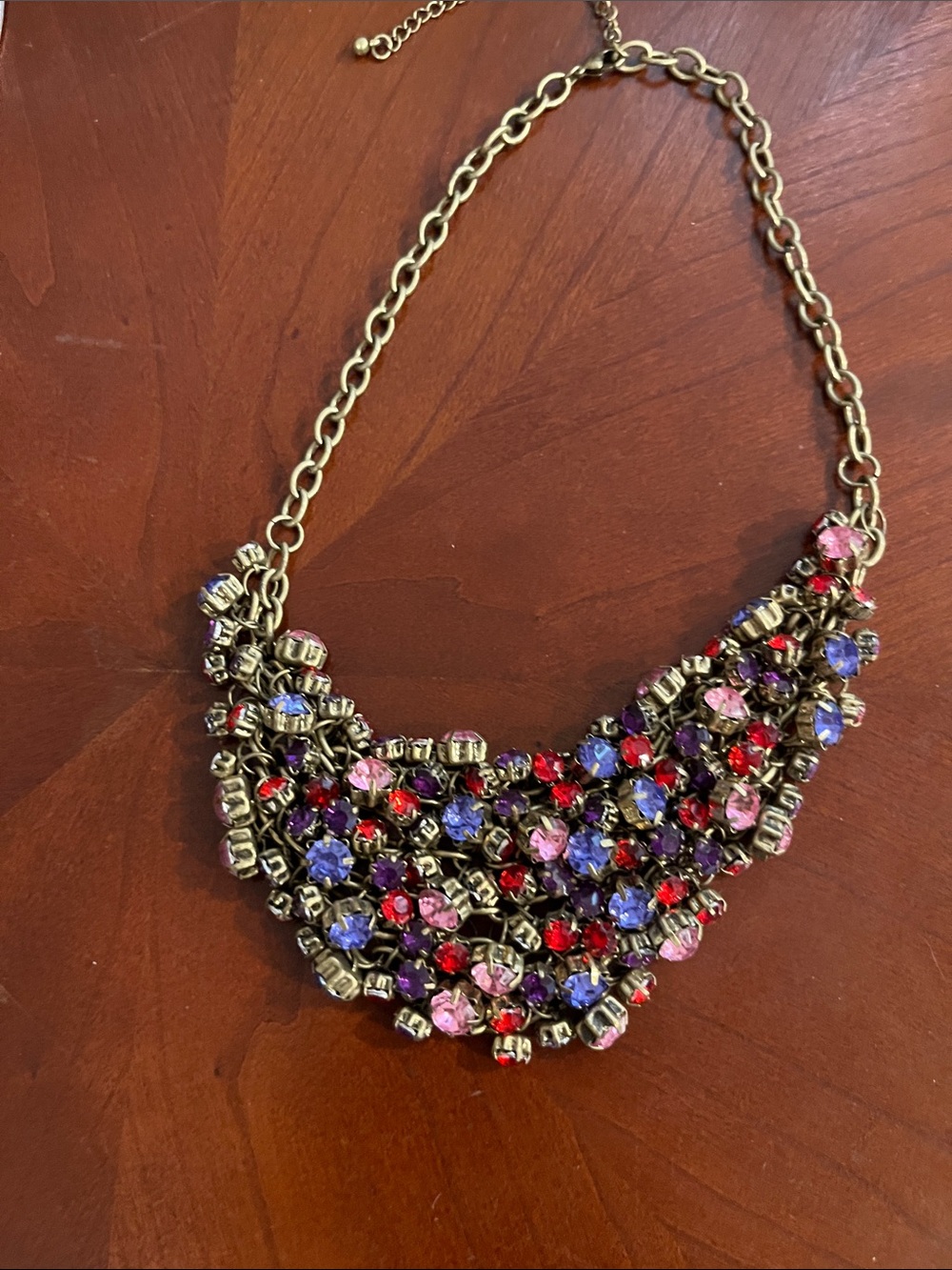 Multicolor Crystal Statement Necklace - Women Jewelry